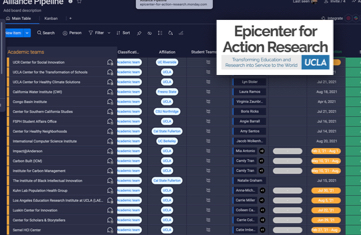 Epicenter’s information system for knowledge sharing